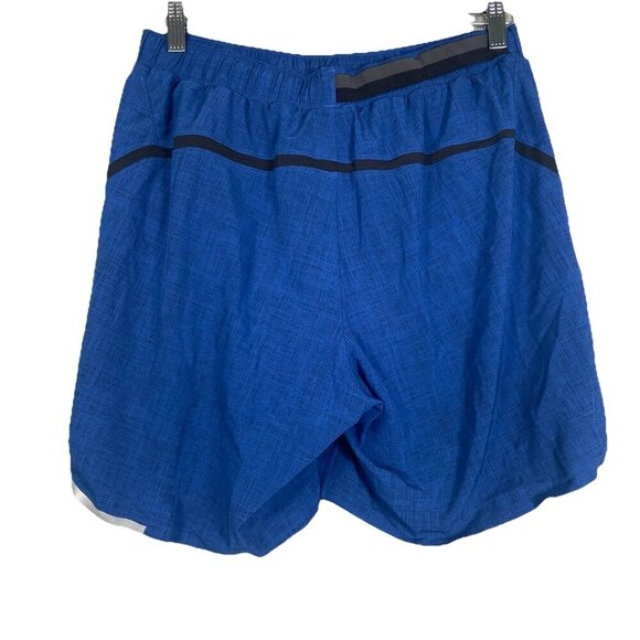 Lululemon Men’s Surge Running Shorts Lined Blue Size L Zip Reflective Beach - Picture 5 of 9